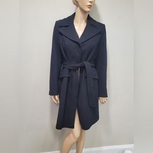 NWT Kate Spade belted black coat